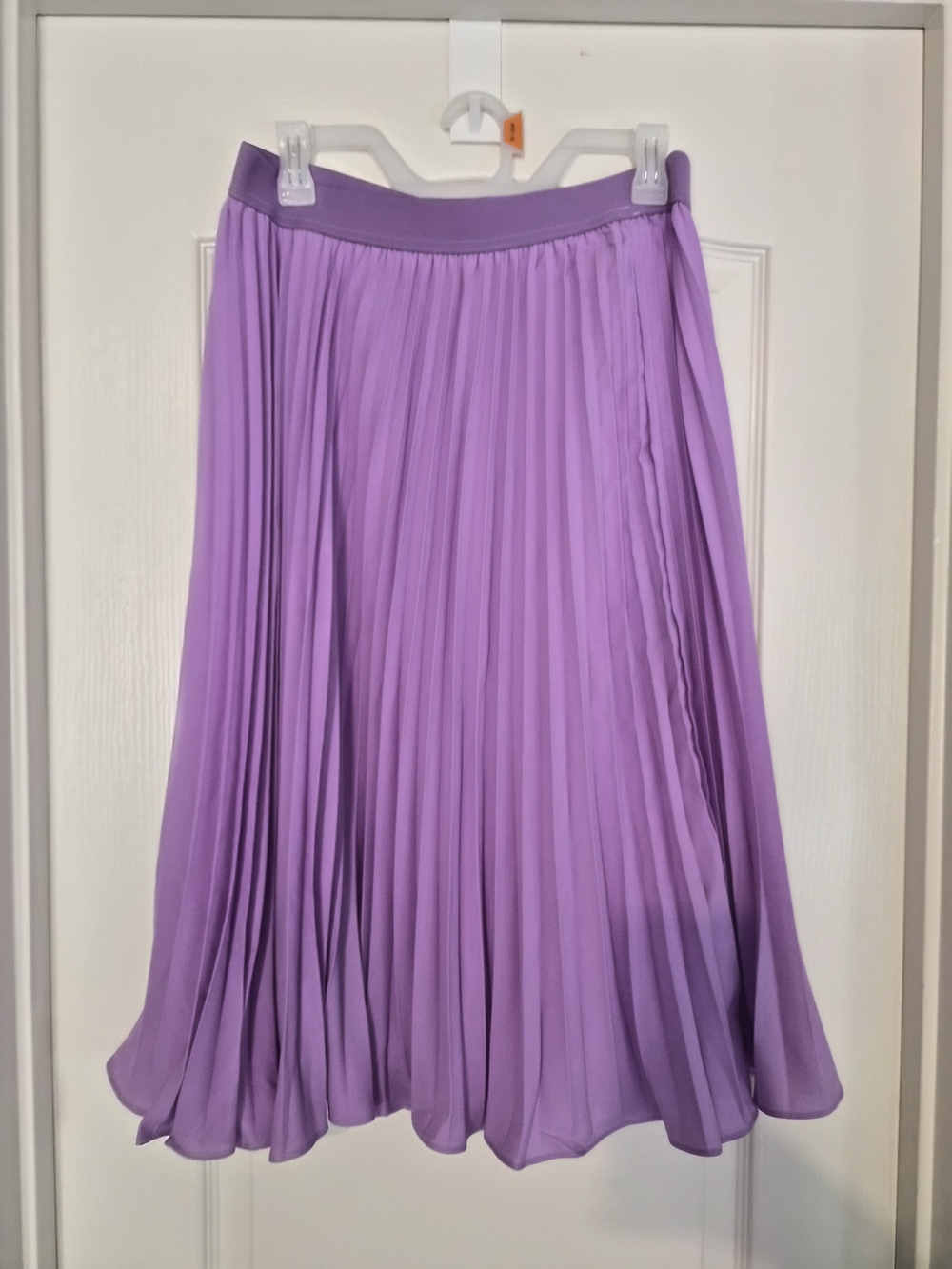 Grace Karin Lilac Pleated A-Line Midi Skirt